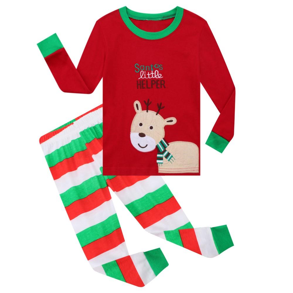 Boys Santas Little Helper Elk Pattern Christma Top & Pants Wholesale Boys Suits - PrettyKid