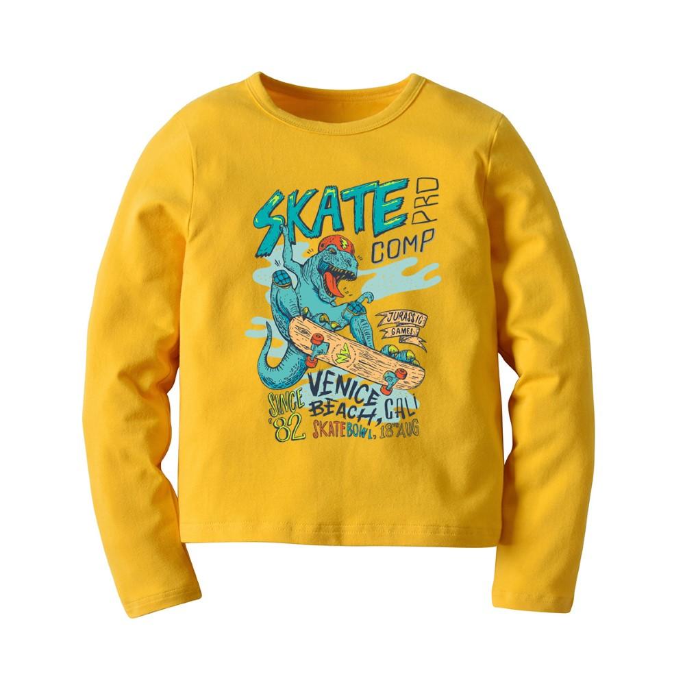 Boys Skateboard Dinosaur Printed Shirt Boy Boutique Clothing Wholesale - PrettyKid