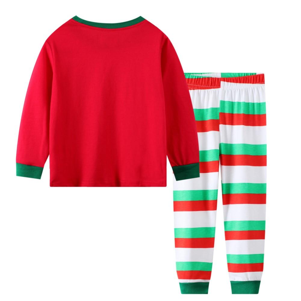 Boys Snowflake Elk Merry Christma Pattern Top & Stripe Pants Boys Casual Suits - PrettyKid