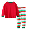 Boys Snowflake Elk Merry Christma Pattern Top & Stripe Pants Boys Casual Suits - PrettyKid