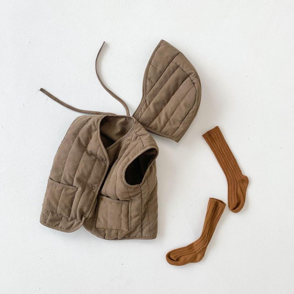 Boys Solid Cardigan Vest & Hat Wholesale Clothing For Boys - PrettyKid