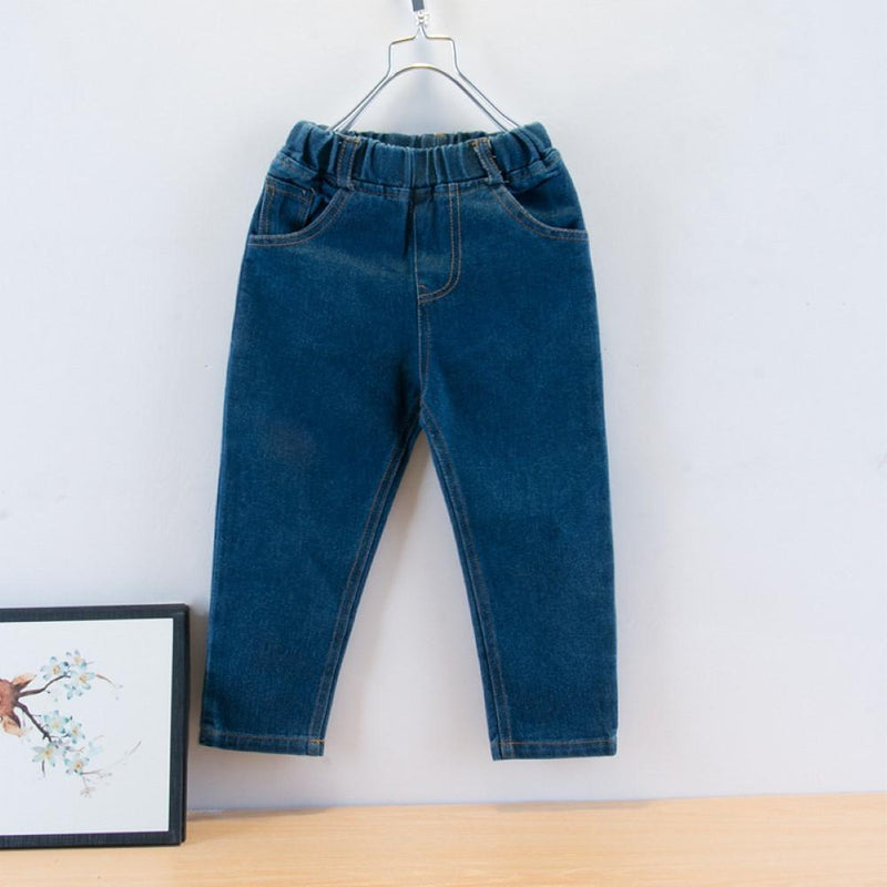 Boys Solid Color Casual Jeans Boys Clothes Wholesale - PrettyKid