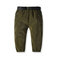 Boys Solid Velvet Belt Elastic Band Design Pant Boys Wholesale - PrettyKid