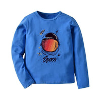 Boys Space Astronaut Printed Long Sleeves Shirt Wholesale Clothing For Boys - PrettyKid