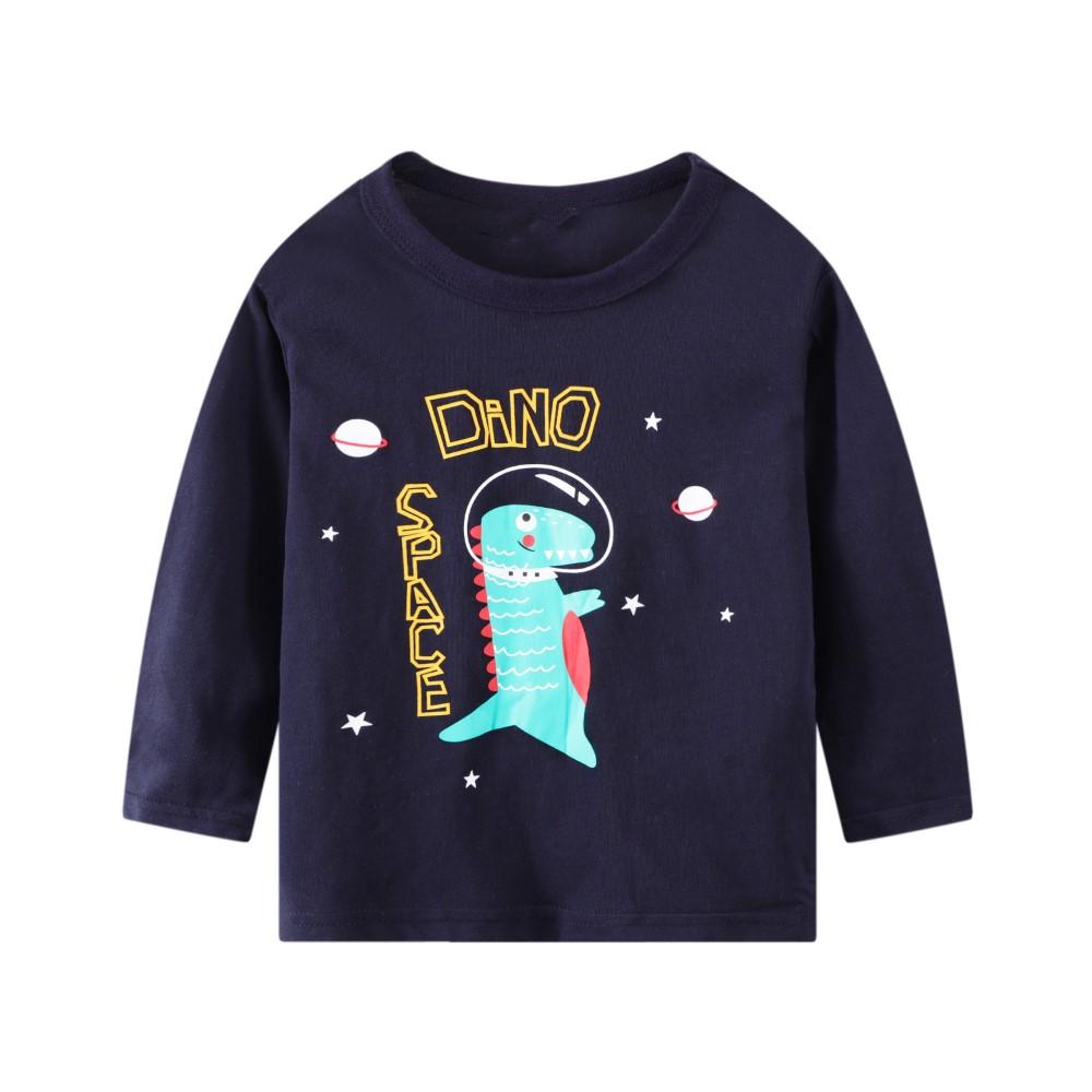 Boys Space Dinosaur Pattern Long Sleeves Top Wholesale Toddler Boy Clothes - PrettyKid