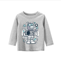 Boys Space Seal Pattern Long Sleeves Shirt Wholesale Boys Clothing - PrettyKid