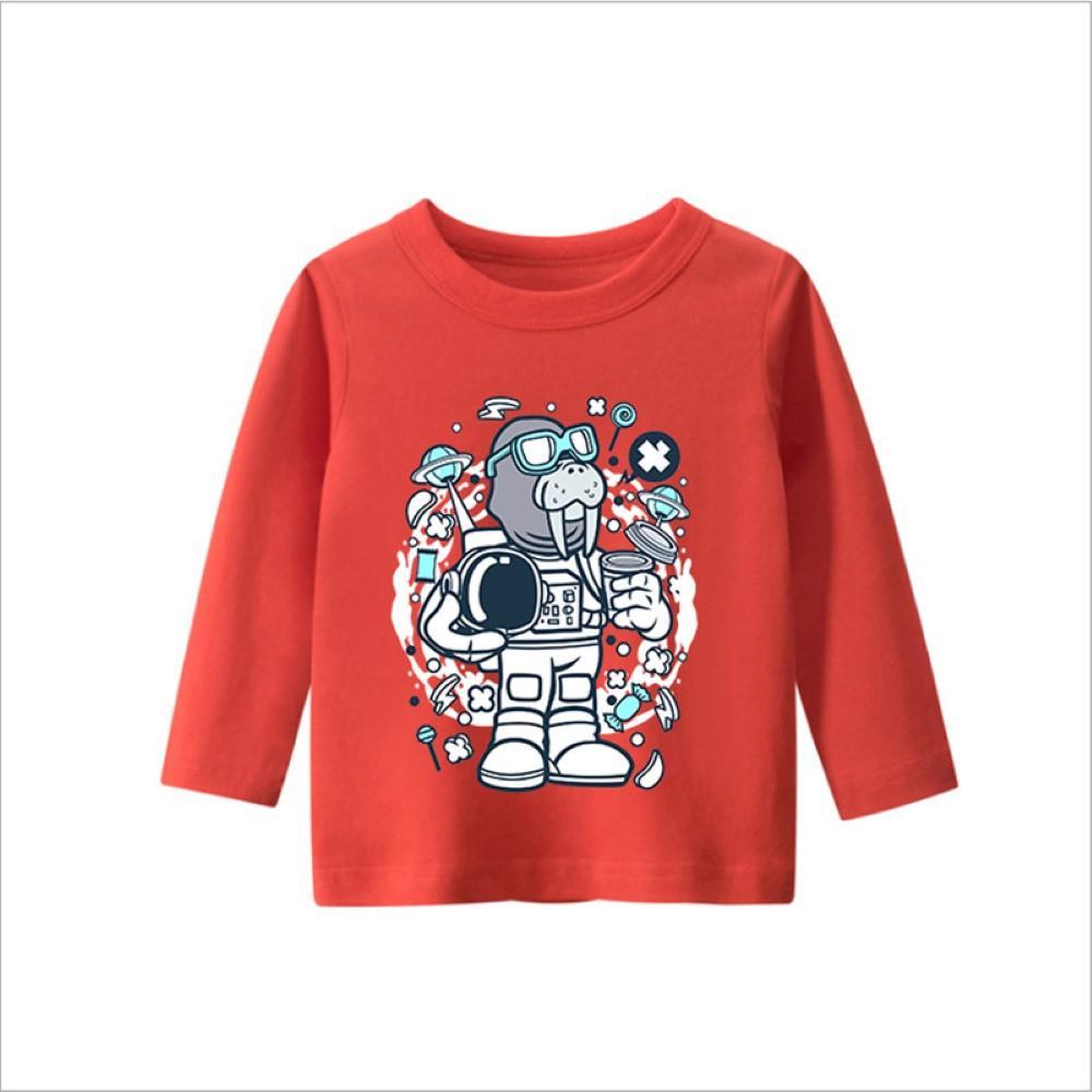 Boys Space Seal Pattern Long Sleeves Shirt Wholesale Boys Clothing - PrettyKid