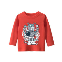 Boys Space Seal Pattern Long Sleeves Shirt Wholesale Boys Clothing - PrettyKid