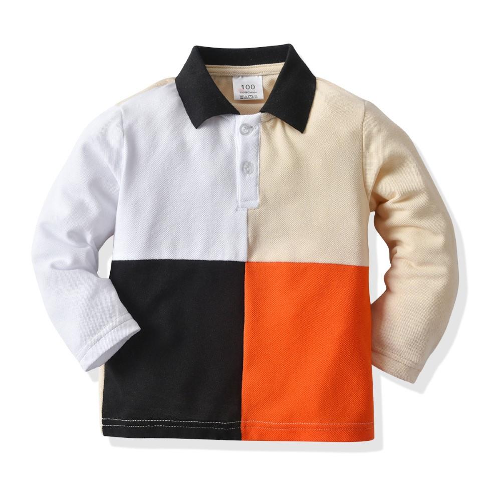 Boys Splicing Color Polo Shirt Boy Boutique Clothing Wholesale - PrettyKid