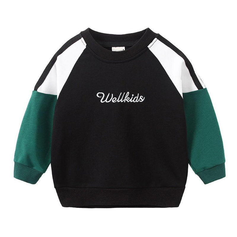 Boys Splicing Letter Printed Causal Shirt Boys Boutique Clothing Wholesale - PrettyKid