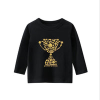 Boys Sports Equipment Trophy Pattern Long Sleeves Shirt Boy Boutique Clothing Wholesale - PrettyKid