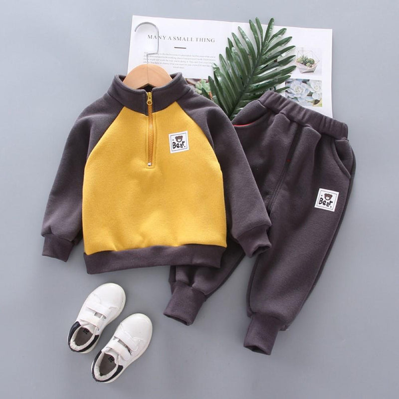 Boys Star Bear Pattern Long Sleeves Top & Pants Boy Boutique Clothing Wholesale - PrettyKid