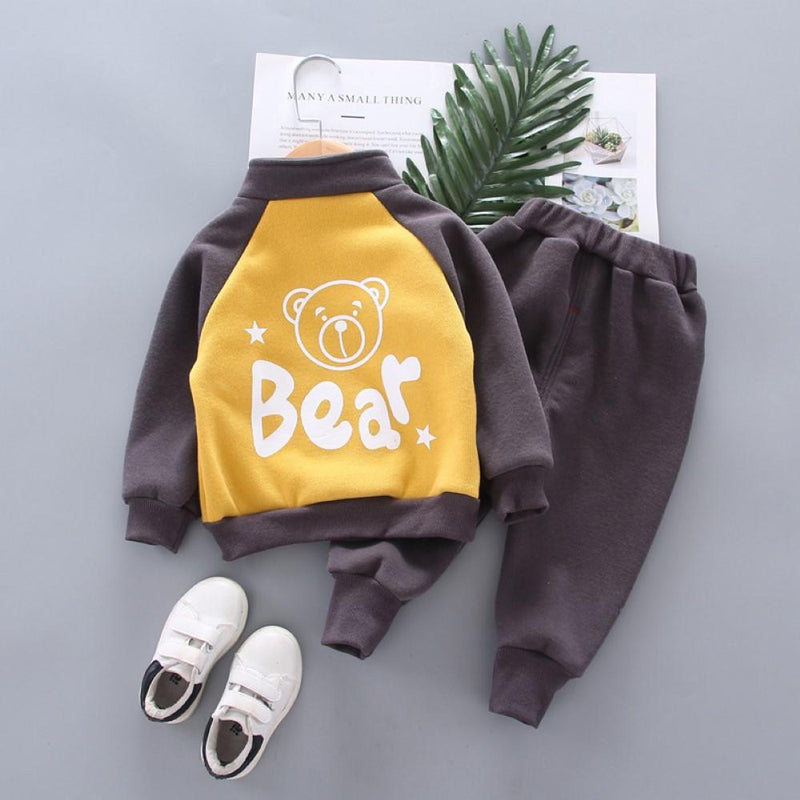 Boys Star Bear Pattern Long Sleeves Top & Pants Boy Boutique Clothing Wholesale - PrettyKid