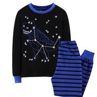 Boys Star Dinosaur Pattern Long Sleeves Pajamas Suits Wholesale Boys Suits - PrettyKid