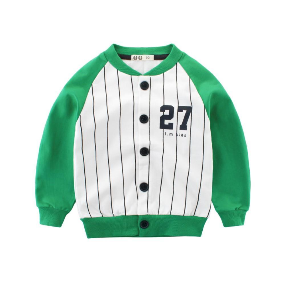 Boys Stripe Pattern Baseball Jacket Boys Boutique Clothing Wholesale - PrettyKid