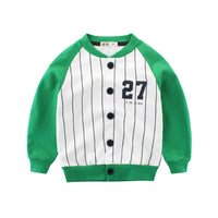 Boys Stripe Pattern Baseball Jacket Boys Boutique Clothing Wholesale - PrettyKid