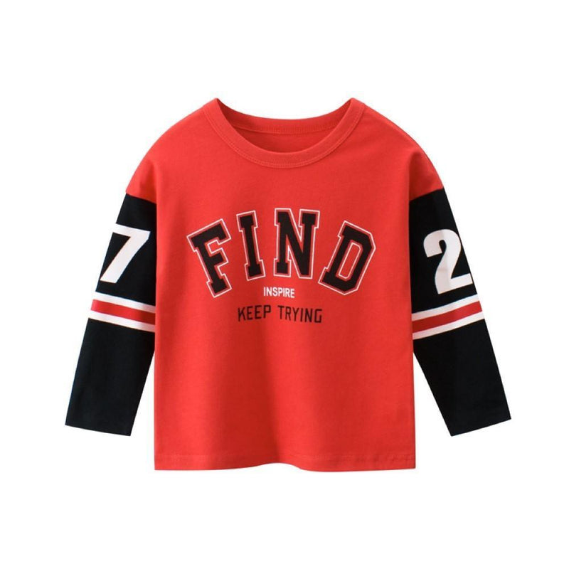 Boys Sunday Play Letter Printed Stripe Long Sleeves Shirt Wholesale Boy Clothes - PrettyKid