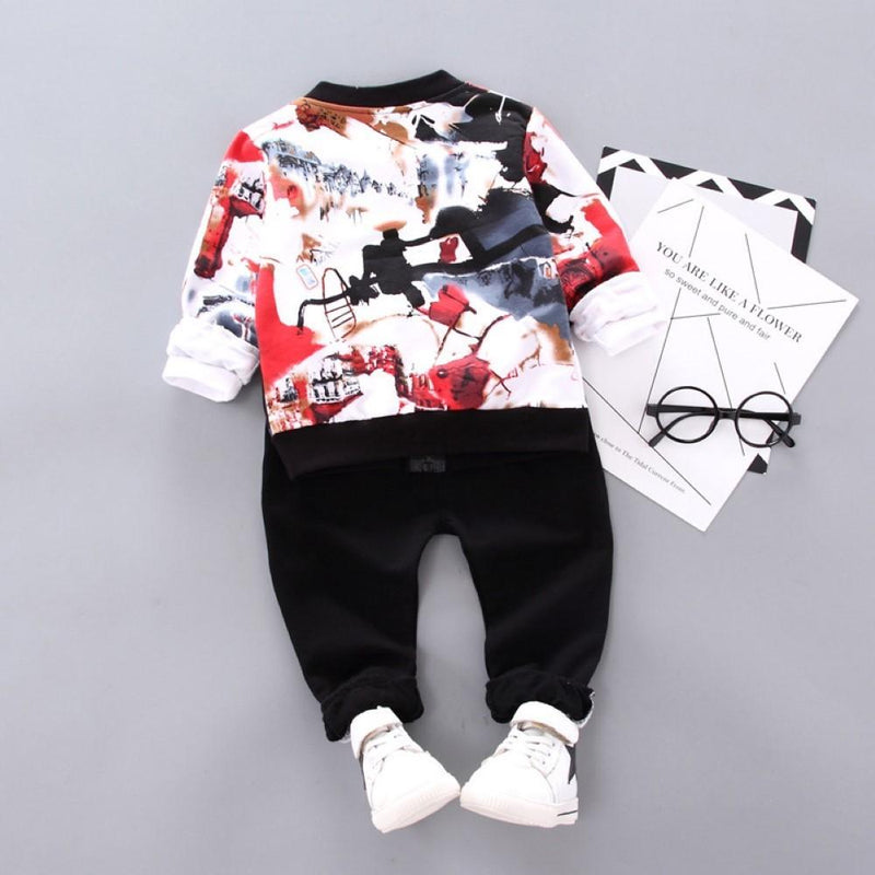 Boys Tie Dye Zipper Jacket Three-piece Suit Wholesale Boys Boutique Clothing - PrettyKid