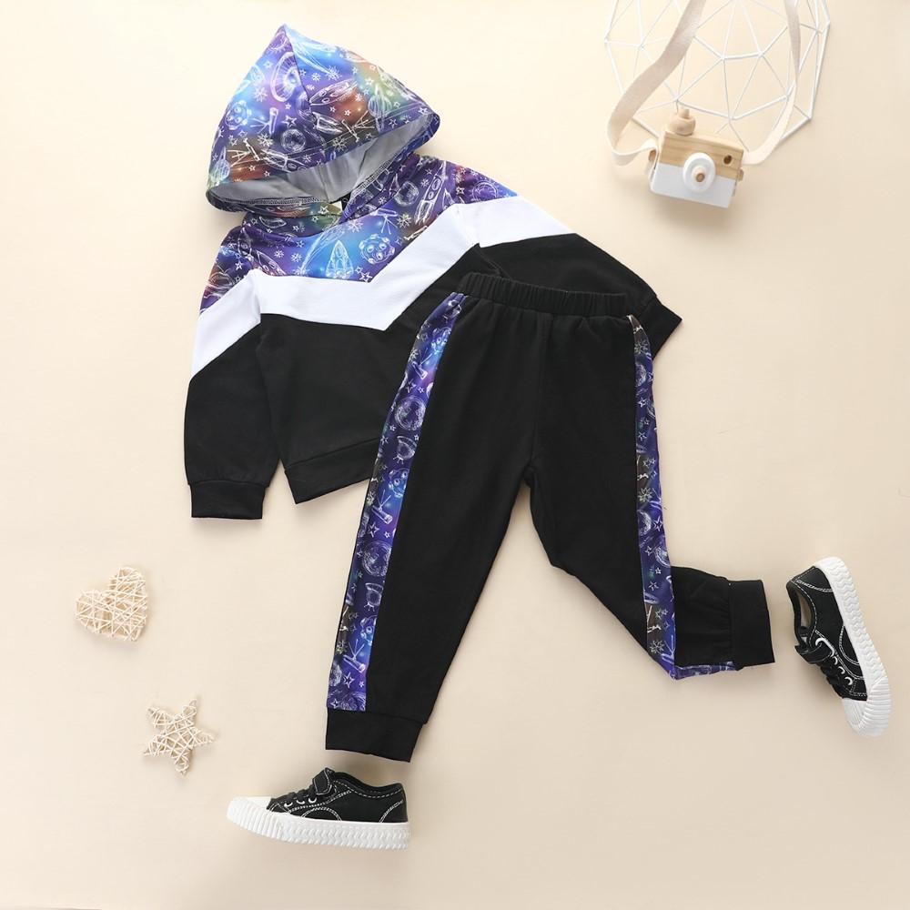 Boys Universe Star Printed Top & Pant Wholesale Toddler Boy Clothing - PrettyKid
