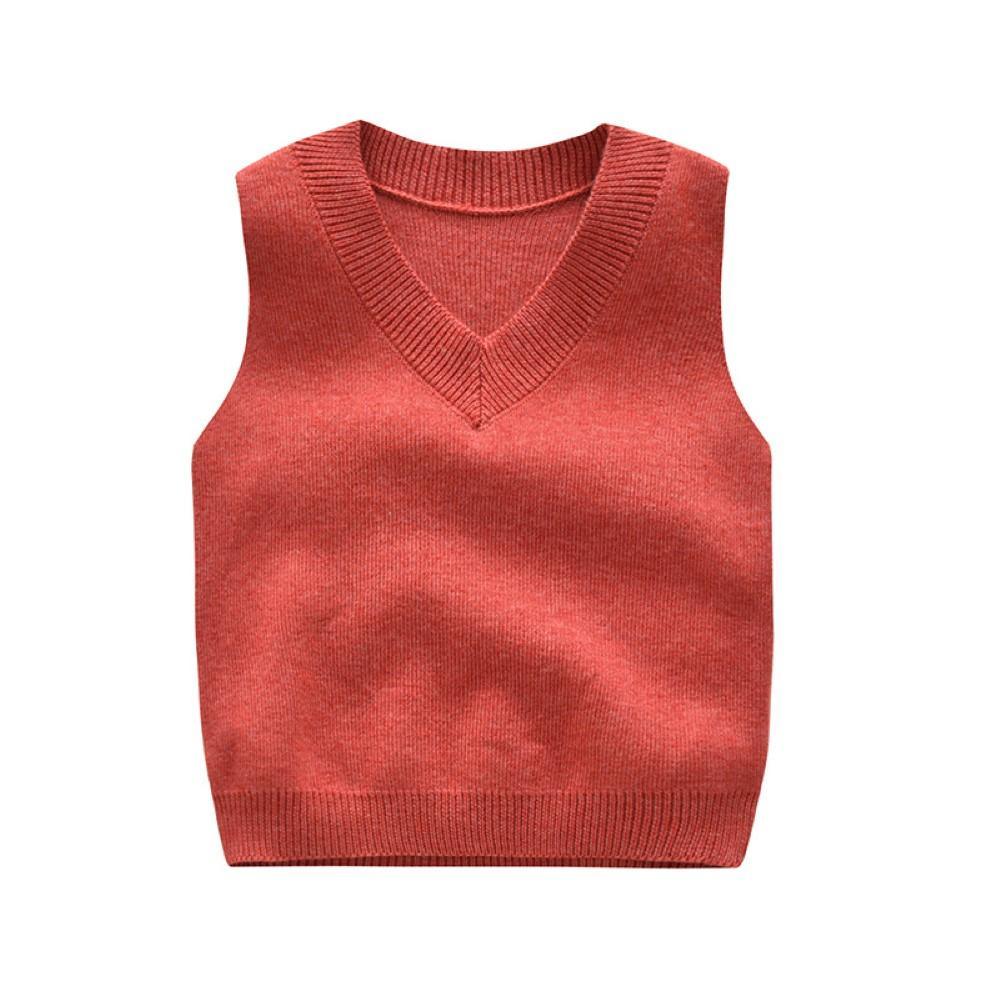 Boys V-Neck Soild Sleeveless Knitting Top Wholesale Boy Clothing - PrettyKid