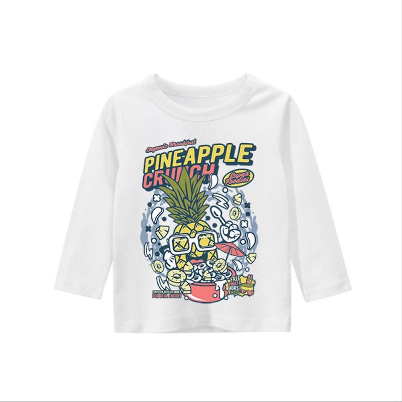 Boys Vacation Pineapple Pattern Long Sleeves Shirt Boy Boutique Clothing Wholesale - PrettyKid