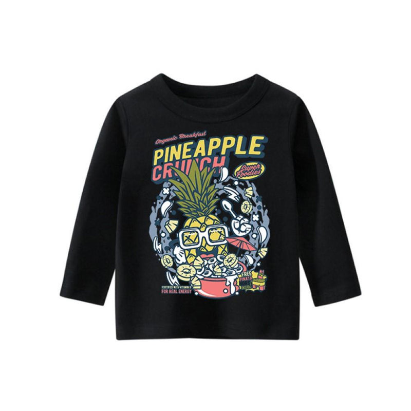 Boys Vacation Pineapple Pattern Long Sleeves Shirt Boy Boutique Clothing Wholesale - PrettyKid