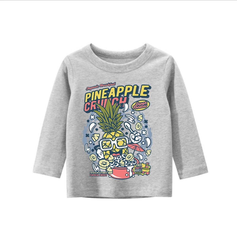 Boys Vacation Pineapple Pattern Long Sleeves Shirt Boy Boutique Clothing Wholesale - PrettyKid