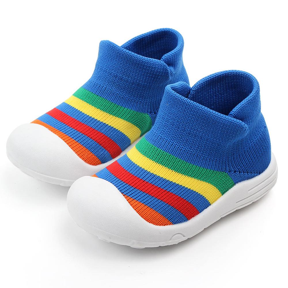 Baby Breathable Non-slip Striped Toddler Sneakers - PrettyKid