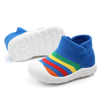 Baby Breathable Non-slip Striped Toddler Sneakers - PrettyKid