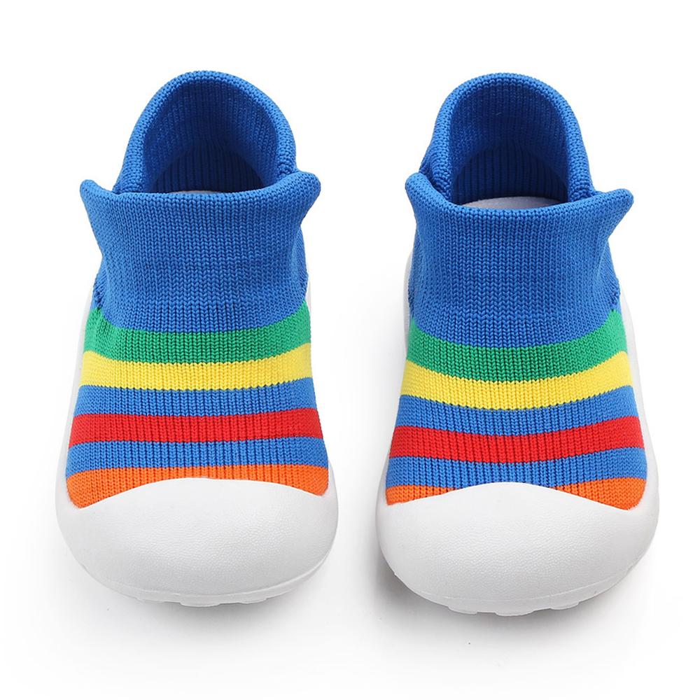 Baby Breathable Non-slip Striped Toddler Sneakers - PrettyKid