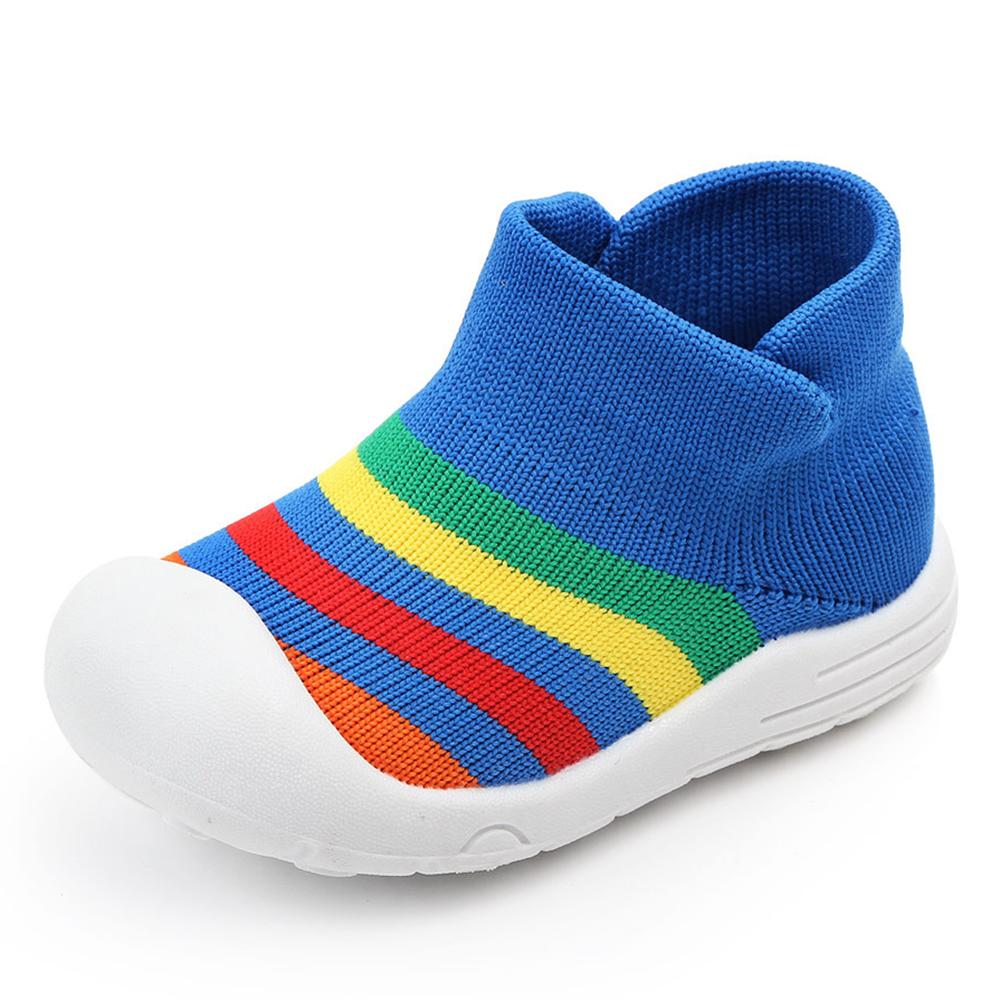 Baby Breathable Non-slip Striped Toddler Sneakers - PrettyKid