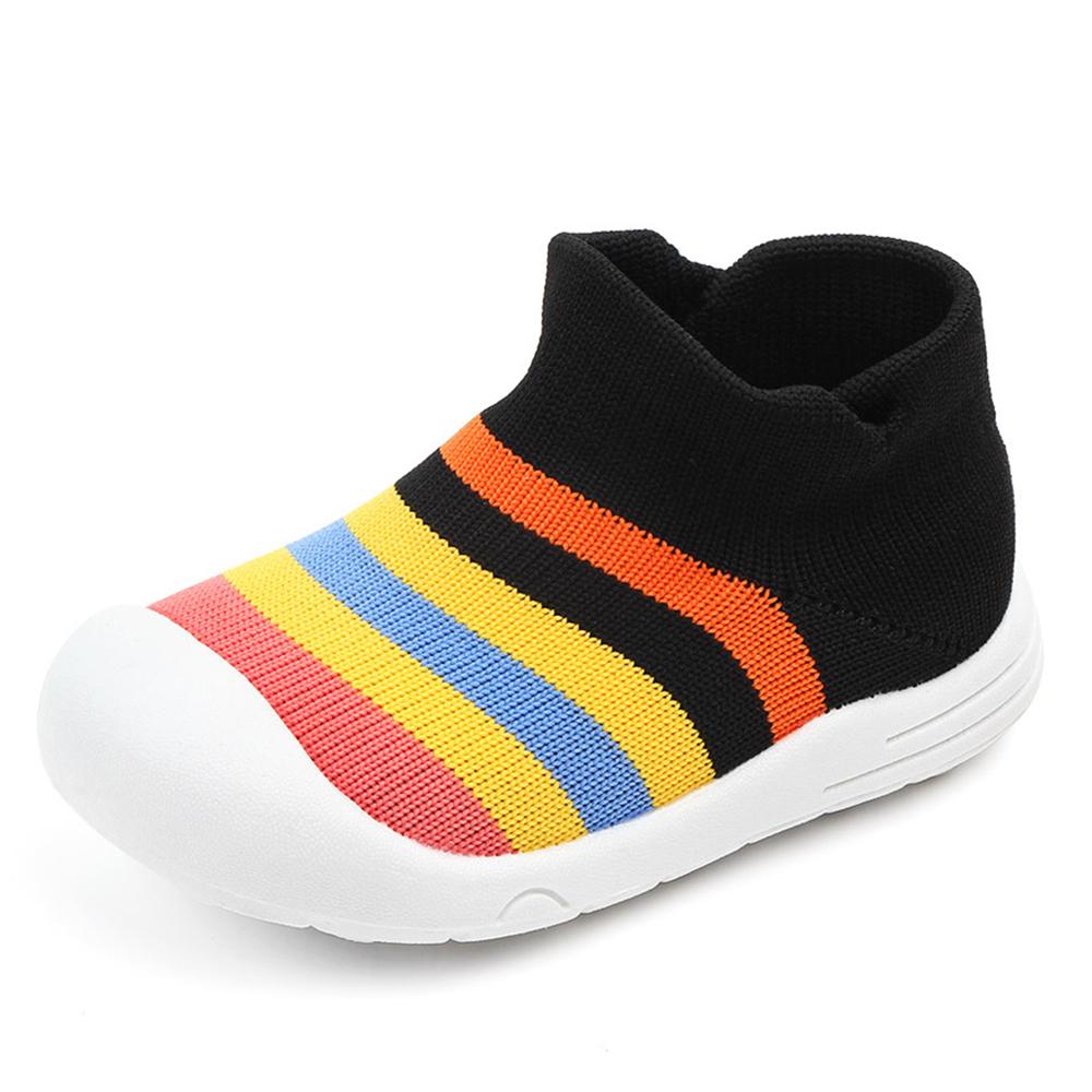 Baby Breathable Non-slip Striped Toddler Sneakers - PrettyKid