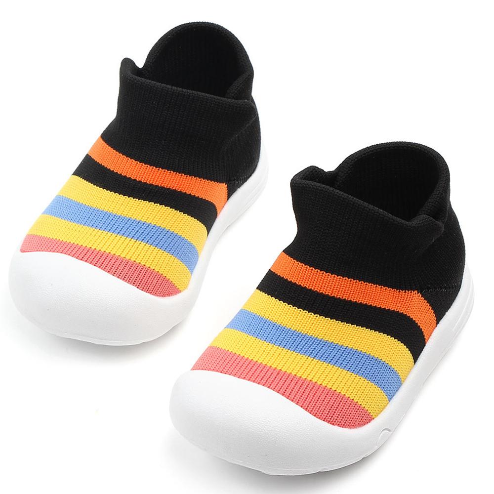 Baby Breathable Non-slip Striped Toddler Sneakers - PrettyKid