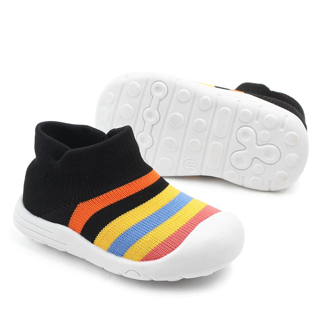 Baby Breathable Non-slip Striped Toddler Sneakers - PrettyKid