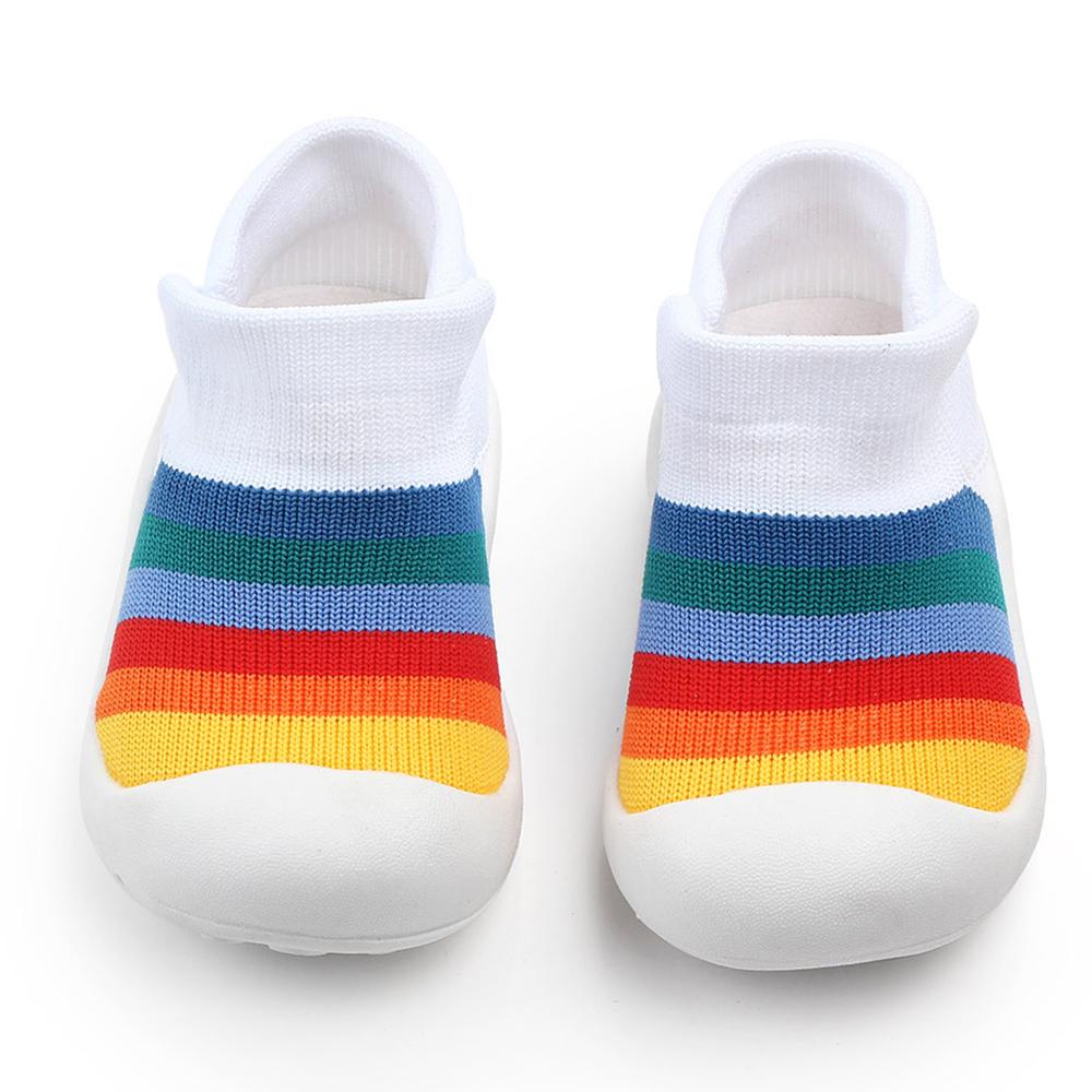 Baby Breathable Non-slip Striped Toddler Sneakers - PrettyKid