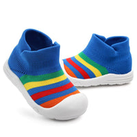 Baby Breathable Non-slip Striped Toddler Sneakers - PrettyKid