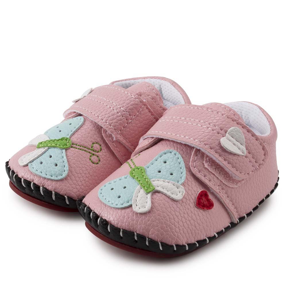 Baby Girls Butterfly Cartoon Soft Flat Shoes - PrettyKid
