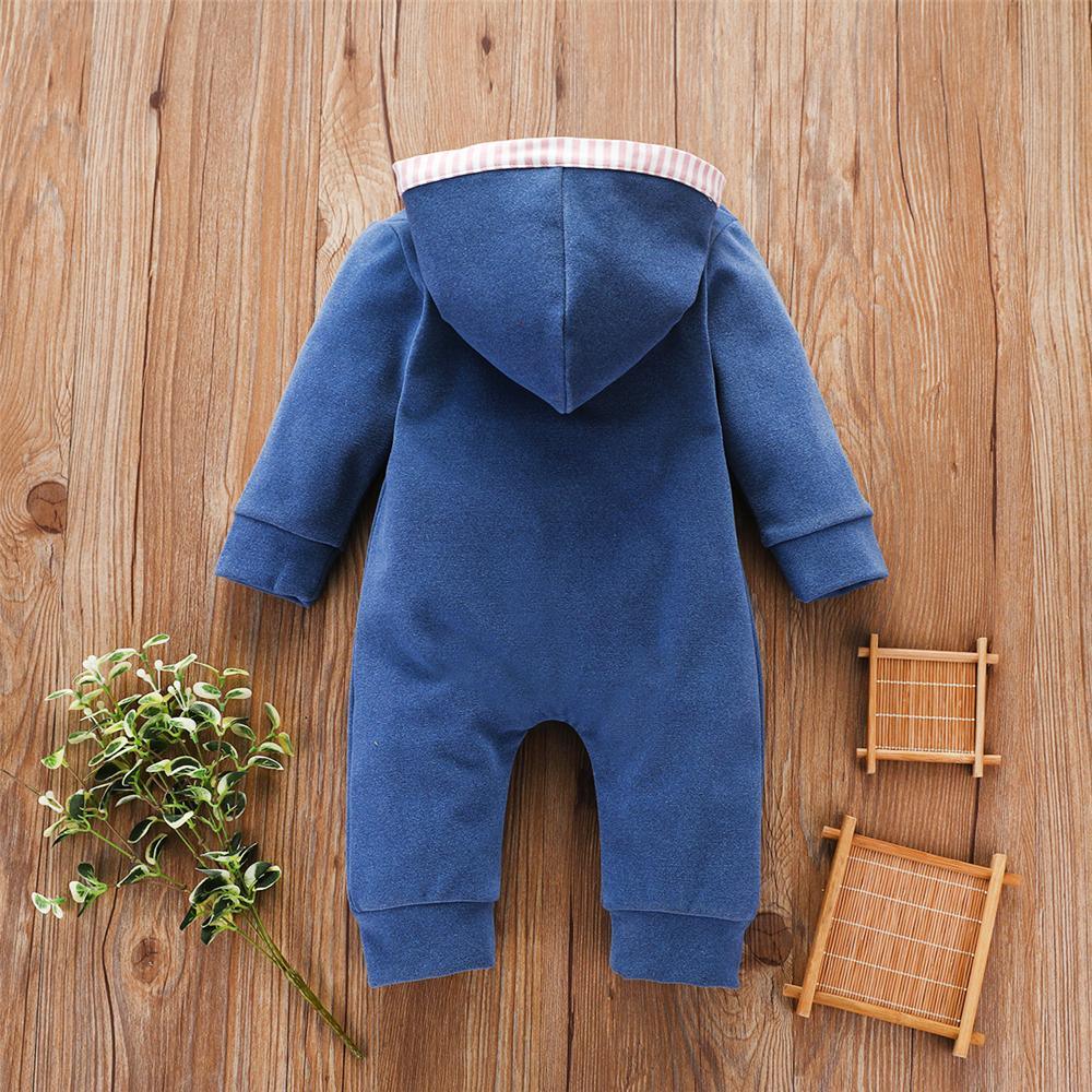 Baby Unisex Button Cardigan Hooded Long Sleeve Romper Wholesale Clothing Baby - PrettyKid