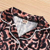 Toddler Girls Button Cardigan Leopard Top & Pants Wholesale Girl Clothing - PrettyKid