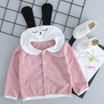 Girls Button Cartoon Rabbit Corduroy Top & Tulle Culottes - PrettyKid