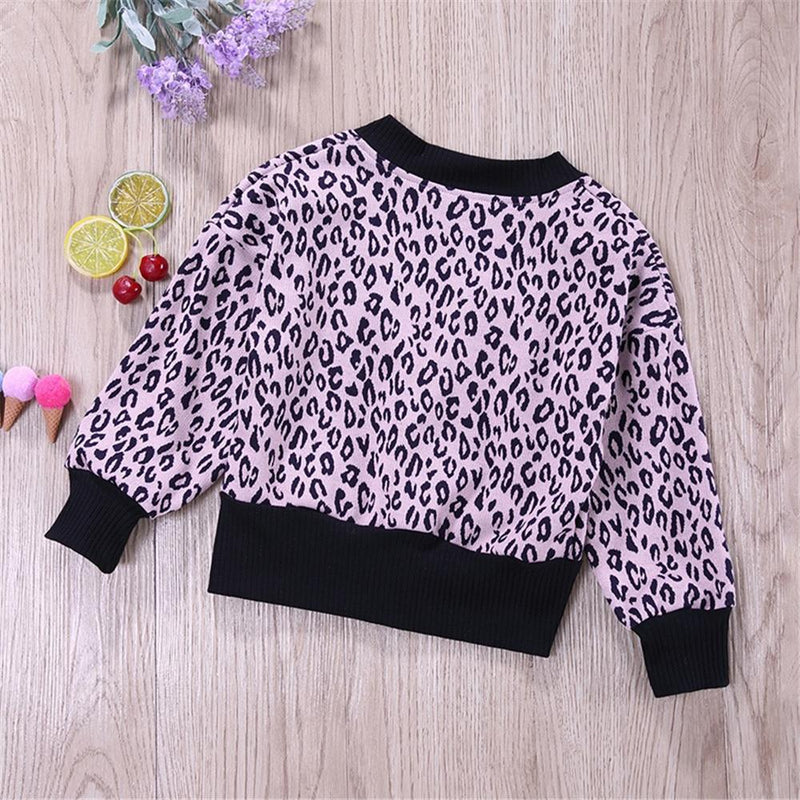 Boys Button Leopard Printed Cardigan Tops Boy Wholesale Clothing - PrettyKid