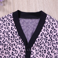 Boys Button Leopard Printed Cardigan Tops Boy Wholesale Clothing - PrettyKid