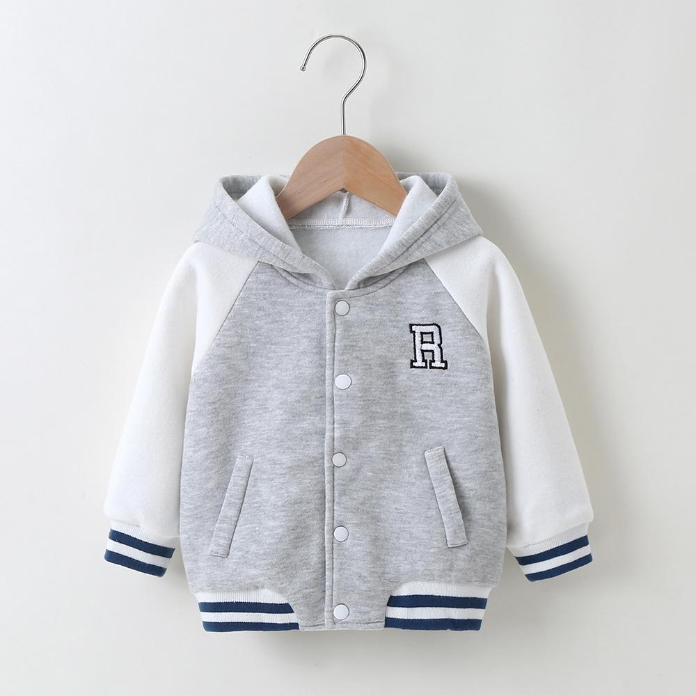 Baby Button Long Sleeve Hooded Jackets Wholesale Baby Clothing Distributors - PrettyKid