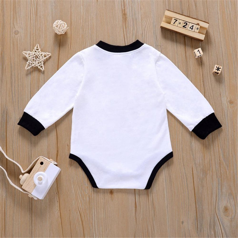 Baby Unisex Button Long Sleeve Romper Baby Boutique Wholesale - PrettyKid