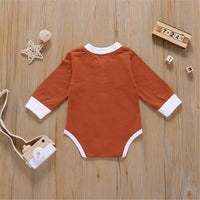 Baby Unisex Button Long Sleeve Romper Baby Boutique Wholesale - PrettyKid