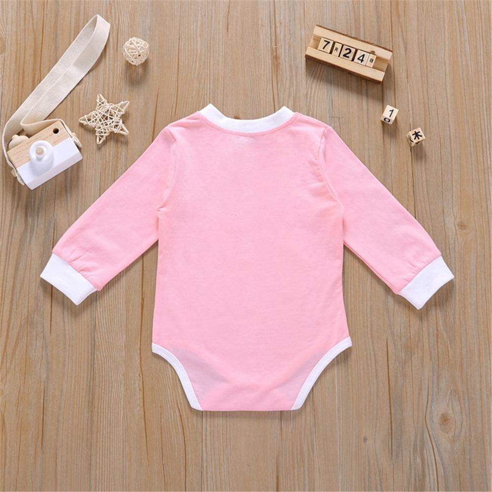 Baby Unisex Button Long Sleeve Romper Baby Boutique Wholesale - PrettyKid