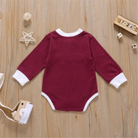 Baby Unisex Button Long Sleeve Romper Baby Boutique Wholesale - PrettyKid