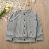 Girls Button Solid Long Sleeve Cardigan Sweaters Girls Wholesale Clothes - PrettyKid