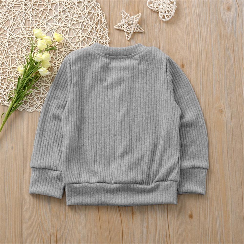 Girls Button Solid Long Sleeve Cardigan Sweaters Girls Wholesale Clothes - PrettyKid