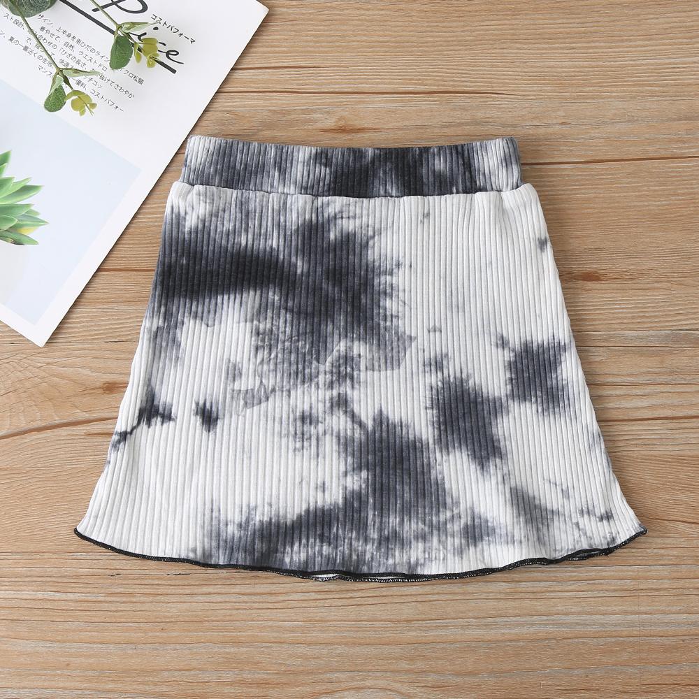 Girls Button Tie Dye Long Sleeve Top & Skirt Wholesale Boutique Girl Clothing - PrettyKid